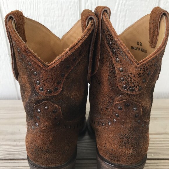 Idyllwind Glazed Roughout Outseam Studs Womens Western Ankle Boots 8 B IDL038-1 - Picture 13 of 14